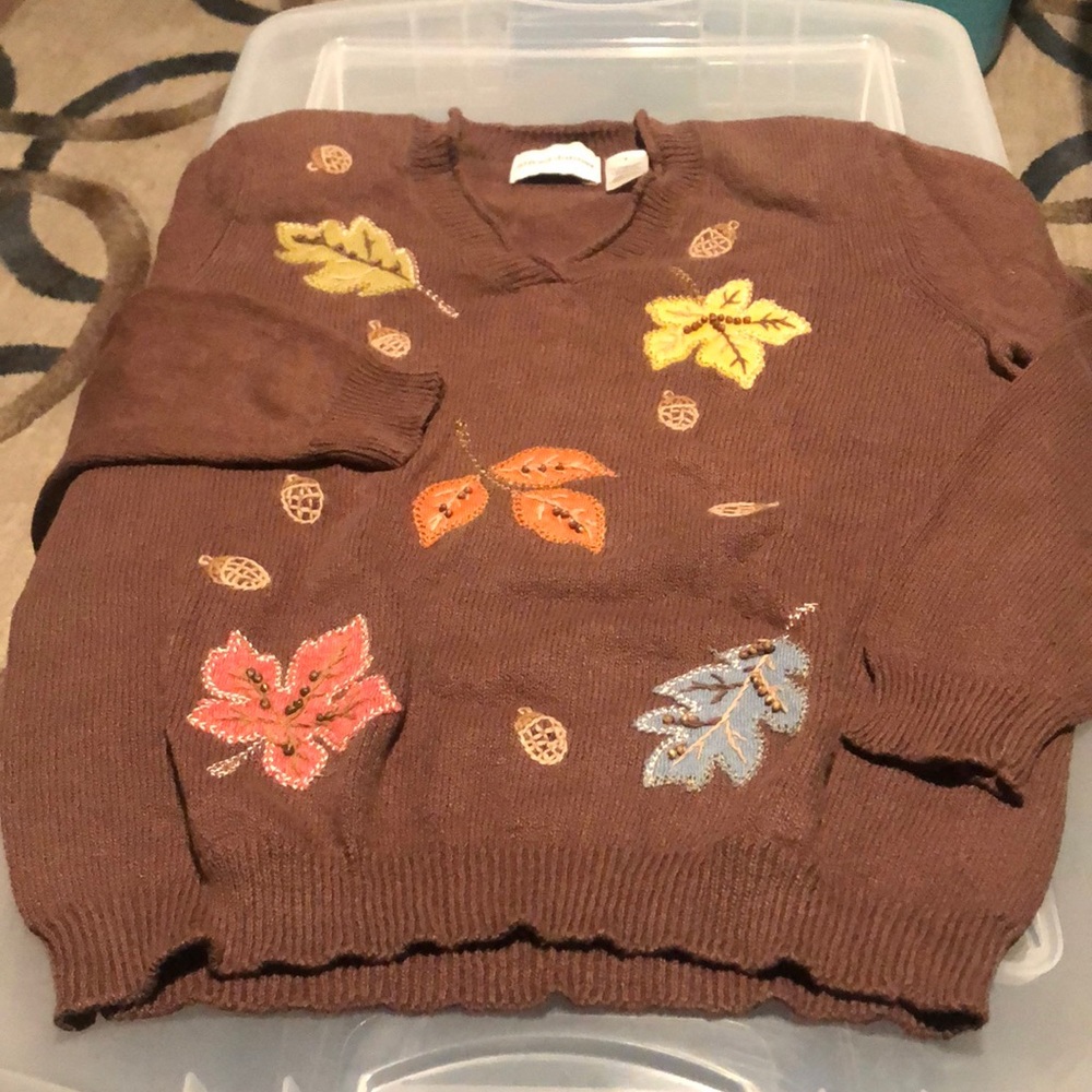 Alfred Dunner fall themed size small sweater